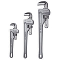 VEVOR 3-Piece Pipe Wrench Set, 10" 14" 18" Aluminum Straight Pipe Wrench, Adjustable Plumbing Wrench, with High Strength Jaw and Ergonomic Handle, Hangable Design, for Water Pipes, Automotive Repairs