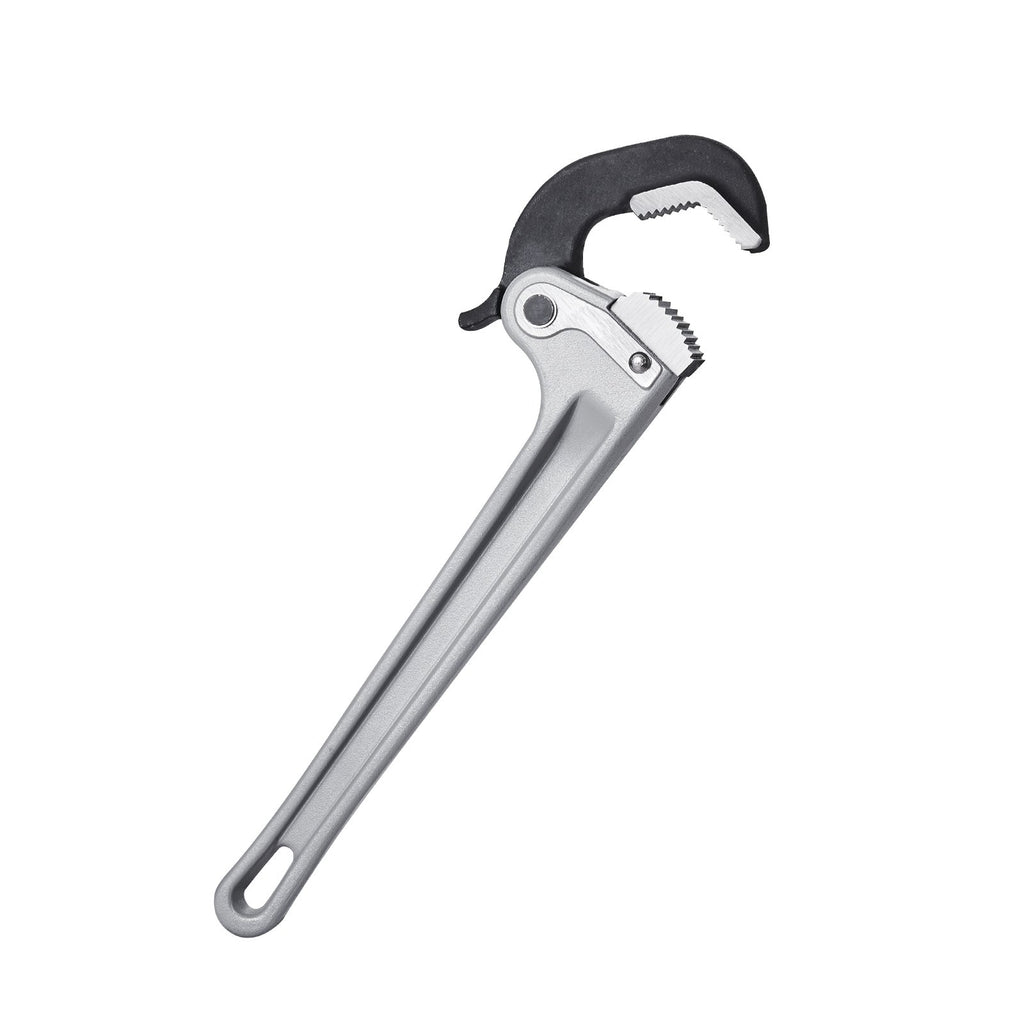 VEVOR Pipe Wrench, 14" Aluminum Straight Pipe Wrench, Automatic Jaw Adjustment, Adjustable Plumbing Wrench, Easy to Carry, Ergonomic Handle, Hangable Design, for Water Pipes, Automotive Repairs