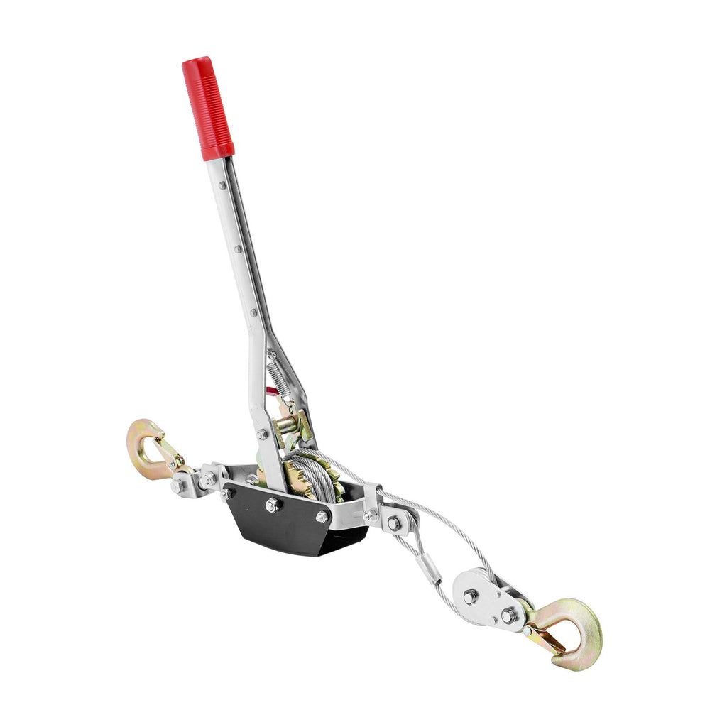 VEVOR Power Puller Come Along Winch 2 Ton 4409 lbs Heavy Duty Pull Hoist 2 Hooks