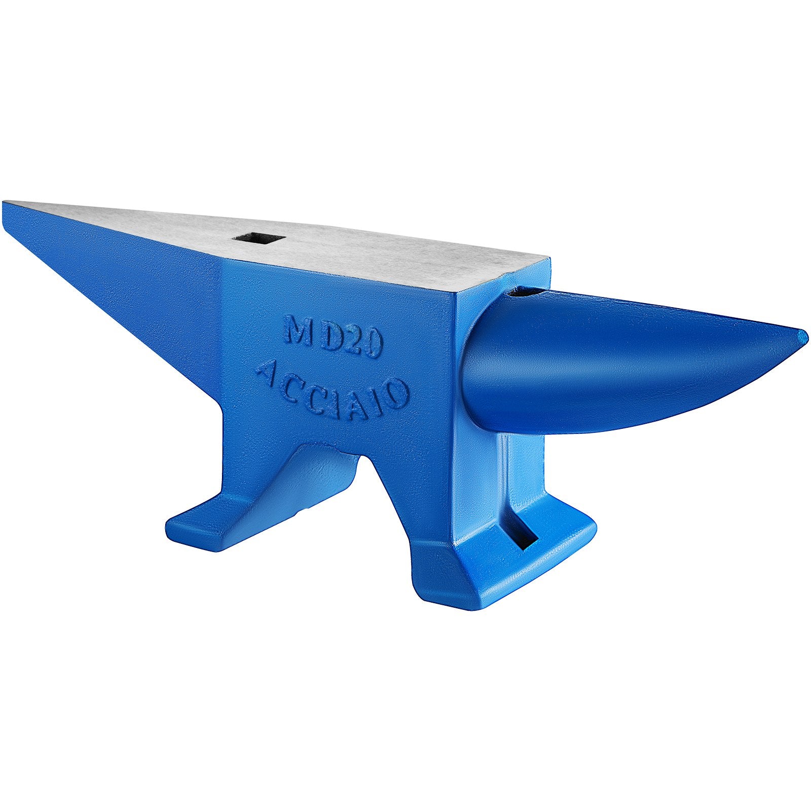 VEVOR Single Horn Anvil 44Lbs Steel Anvil Blacksmith for Sale Forge Tools and Equipment Anvil Rugged Round and Square Hole Horn Anvil Blacksmith Jewelers Metalsmith Blacksmith Tool