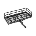 VEVOR 60" x 24" x 14", Hitch Cargo Carrier, 500 lbs Capacity Hitch Cargo Carrier with Anti-Rattle Hitch Stabilizer, Folding Hitch Mount Cargo Carrier with Pins and Latches, Fit for SUVs/Pickup Trucks