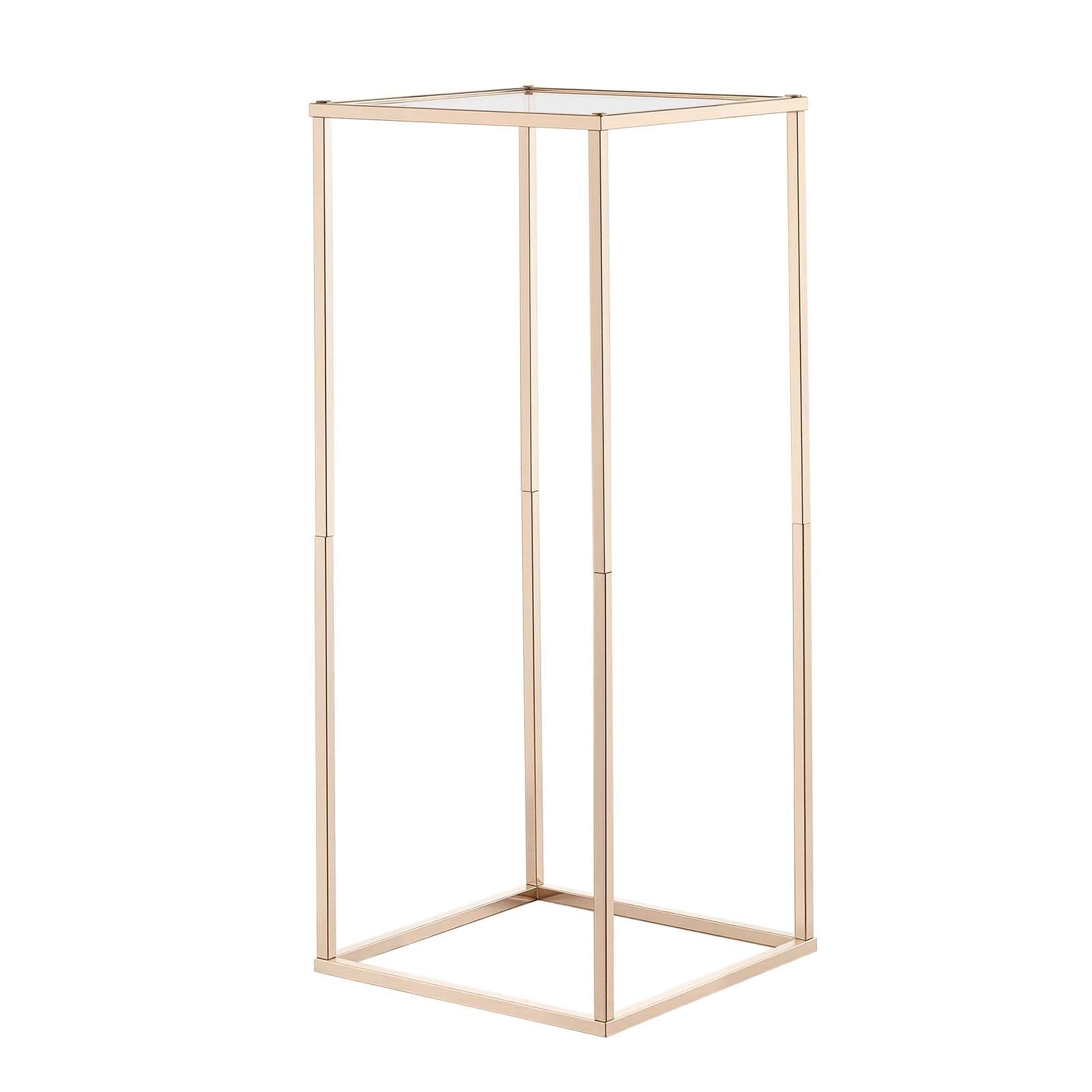 VEVOR Wedding Flower Stand, 10PCS 60cm Column Flower Stand, Floral Stands with Acrylic Laminate, Gold Rectangular Floral Display Rack for Wedding, Party, Birthday, Home,  Gold Centerpiece Stands