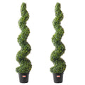VEVOR 2 Pack 152.4cm Artificial Boxwood Topiary Tree Faux Plant UV Decor In/Outdoor