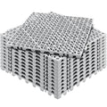 VEVOR Modular Interlocking Cushion, 12 Pack 30 x 30 cm Splicing Drainage Mats, Soft PVC Interlocking Drainage Floor Tiles, Non-Slip Drainage Holes for Restroom, Bathroom, Kitchen, Pool, Wet Area, Gray
