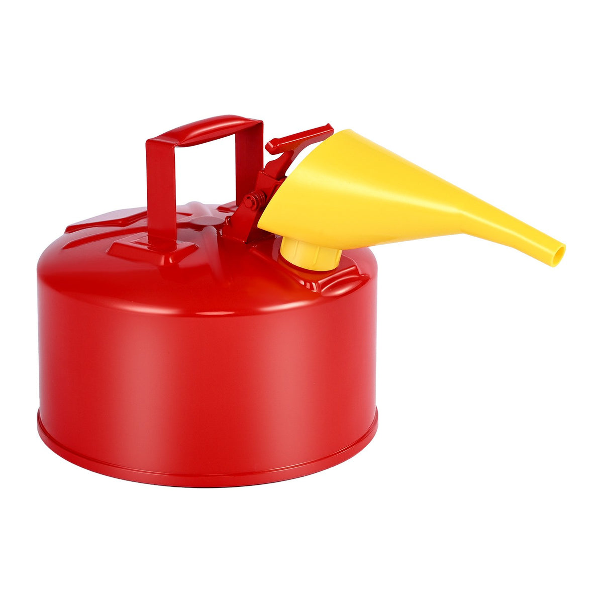 VEVOR Safety Gas Can, 9.5 L Type I Red Safety Can for Gasoline with Stainless Steel Flame Arrester, Self-Closing Lid, and PE Funnel, Carbon Steel Flammable Storage Container with Ergonomic Handle