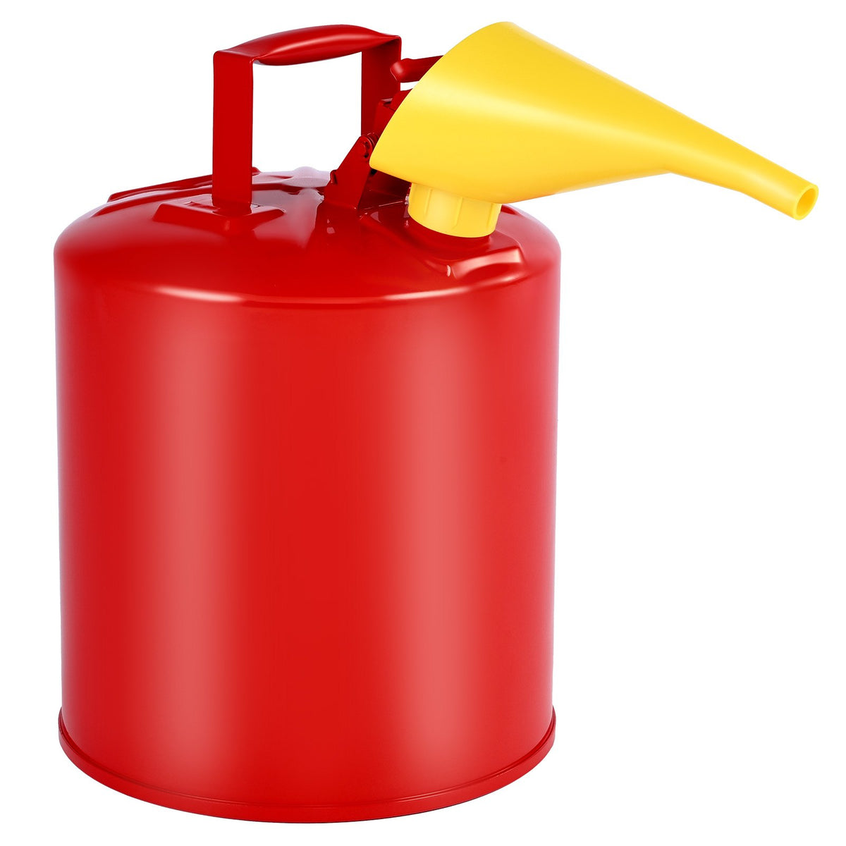 VEVOR Safety Gas Can, 19 L Type I Red Safety Can for Gasoline with Stainless Steel Flame Arrester, Self-Closing Lid, and PE Funnel, Carbon Steel Flammable Fuel Storage Container with Ergonomic Handle