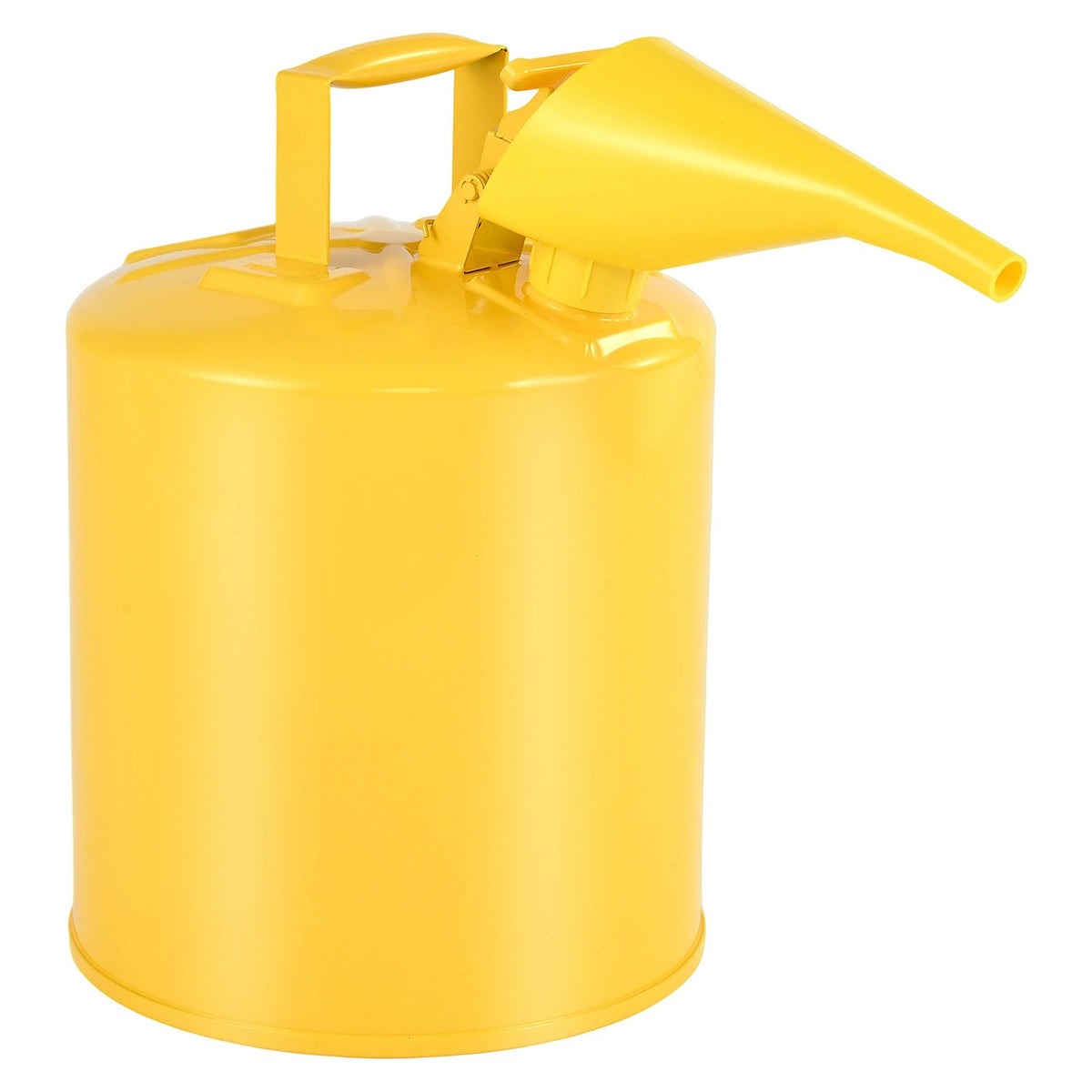 VEVOR Safety Can, 19 L Type I Yellow Safety Can for Diesel with Stainless Steel Flame Arrester, Self-Closing Lid, and PE Funnel, Carbon Steel Flammable Fuel Storage Container with Ergonomic Handle