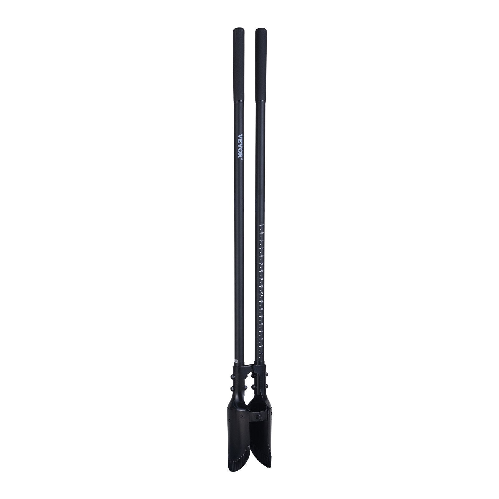 VEVOR Post Hole Digger, Heavy Duty Post Hole Digger with Fiberglass Handle, Manual Hole Digger with Scale Markings and Metal Blade, Post Hole Digger Tool for Digging Gardening and Outdoors, 1460 mm
