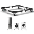 VEVOR Fridge Stand Mobile Base, 1200 lbs Load Capacity, Washing Machine Stand with 8 Locking Twin Wheels and 4 Brakes, 23-36.6 Inches Adjustable Furniture Dolly for Washer, Refrigerator and Dryer