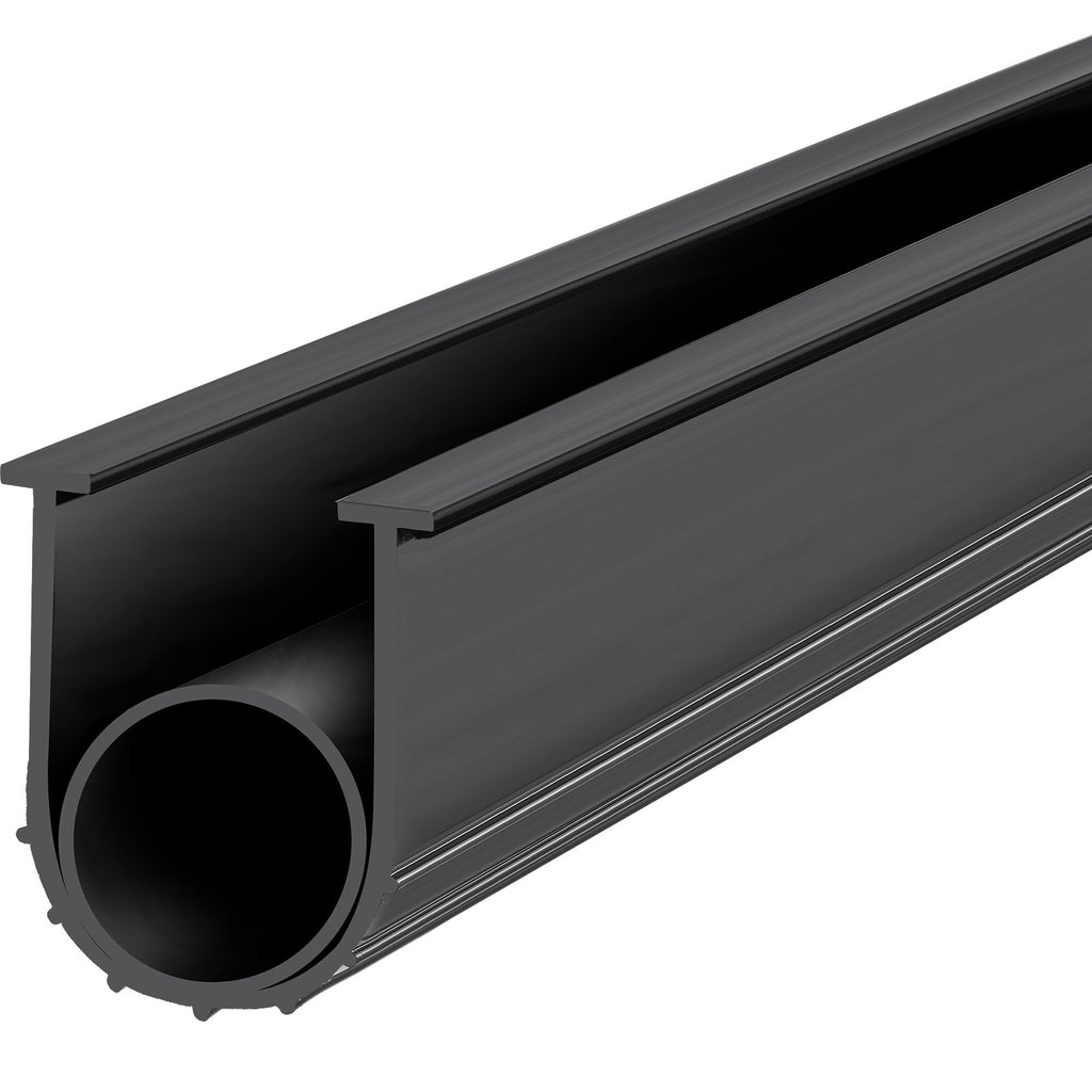 VEVOR Garage Door Seals Bottom Rubber, U Shape +O Ring Combination Garage Door Bottom Weather Seal, 20ft Weatherproofing Garage Door Seal, 5/16 inch T-ends and 3 3/4 inch Width, for Doors, Black