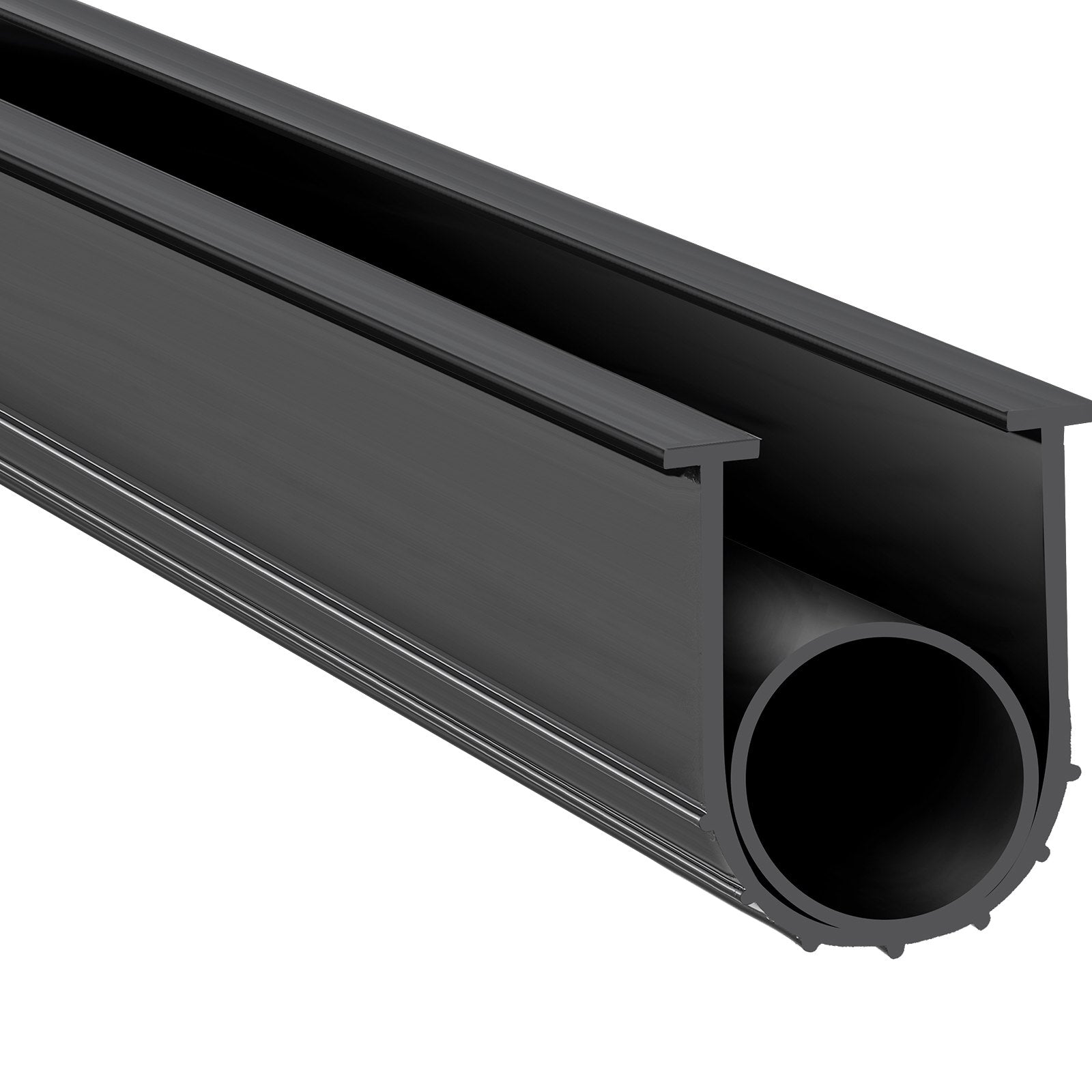 VEVOR Garage Door Seals Bottom Rubber, U Shape +O Ring Combination Garage Door Bottom Weather Seal, 20ft Weatherproofing Garage Door Seal, 5/16 inch T-ends and 3 3/4 inch Width, for Doors, Black
