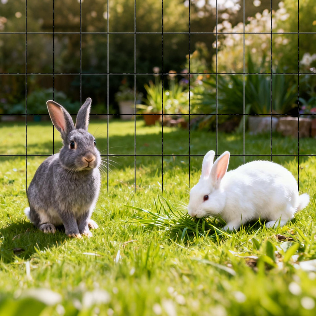 VEVOR Hardware Cloth 61cm x 7.62m, 2 x 3 in Mesh 16 Gauge Galvanized Wire Mesh Roll, Weather-Resistant Vinyl Coated Chicken Wire Fencing, Heavy Duty Welded Garden Plant Fencing for Rabbit Cage Snake
