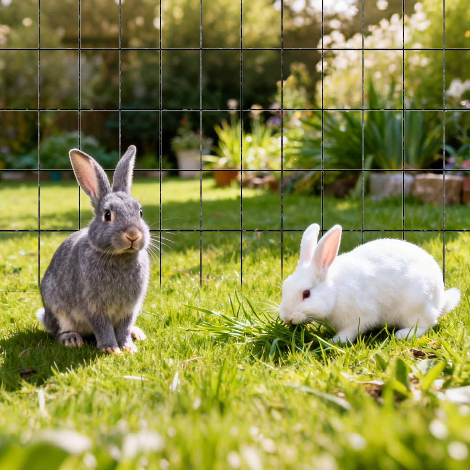 VEVOR Hardware Cloth 91cm x 7.62m, 2 x 3 in Mesh 16 Gauge Galvanized Wire Mesh Roll, Weather-Resistant Vinyl Coated Chicken Wire Fencing, Heavy Duty Welded Garden Plant Fencing for Rabbit Cage Snake