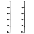 VEVOR Industrial Pipe Shelf, 5 Tier 2PCS, 9.84in Applicable Board Width Wall-Mount Floating Rustic Wood Shelves Bracket Bookshelf,Storage Holder for Kitchen Bedroom Bathroom, (Planks NOT Included)