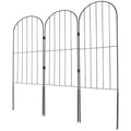 VEVOR Garden Fence, No Dig Fence 61 x 33 cm Animal Barrier Fence, Underground Decorative Garden Fencing with 5.08 cm Spike Spacing, Metal Dog Fence for the Yard and Outdoor Patio, 28 Pack