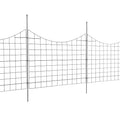 VEVOR Garden Fence, 75×93 cm Animal Barrier Fence, Underground Decorative Garden Fencing with 6.38 cm Spike Spacing, Metal Dog Fence for the Yard and Outdoor Patio, 5 Pack
