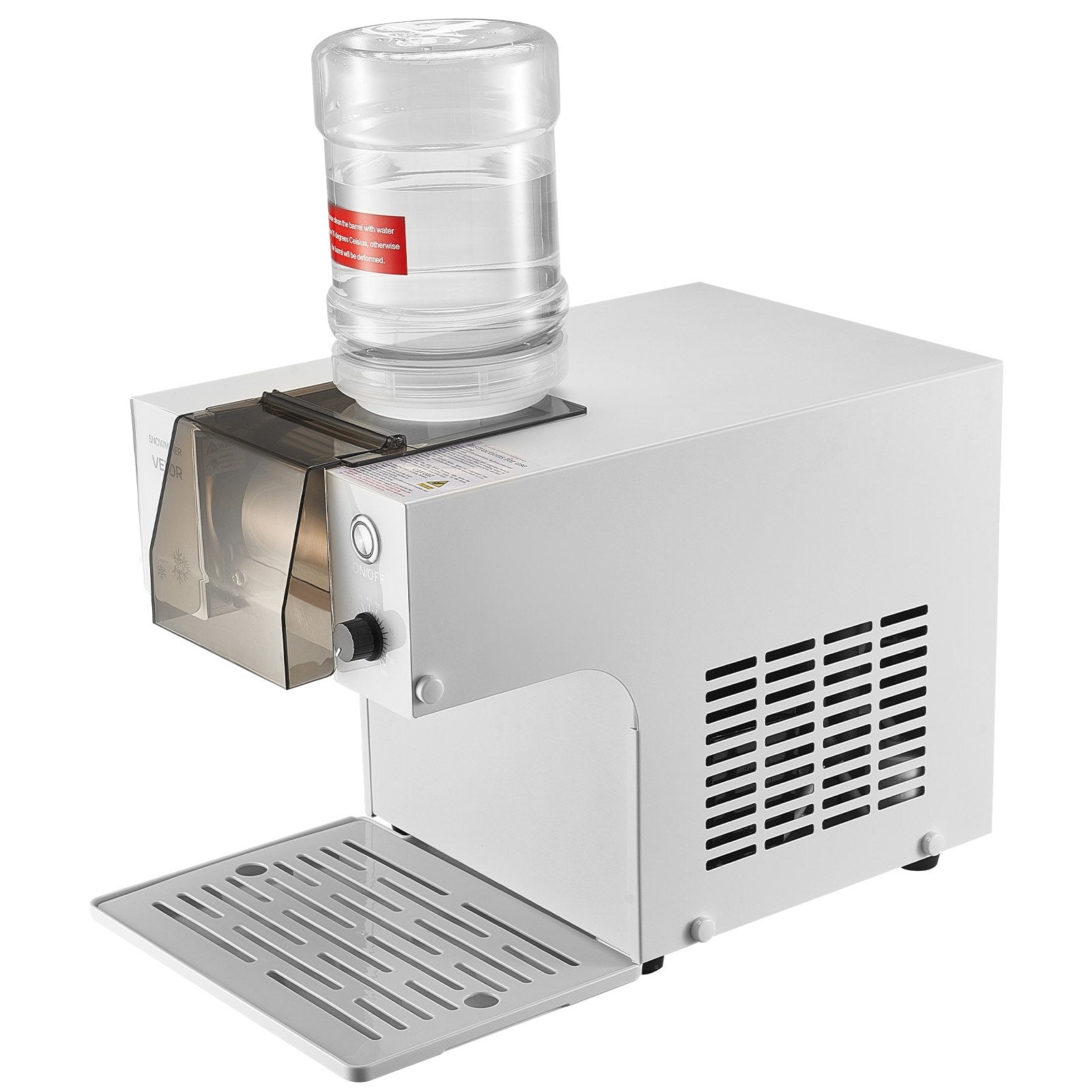 VEVOR Snowflake Ice Machine, 40KG/24H Snowflake Ice Maker, Ice-Shaver Machine with Stainless Steel Blade, Electric Snow Cone Maker with 1.8L Tank, 90S Fast Pre-Cooling, for Home & Small Gatherings