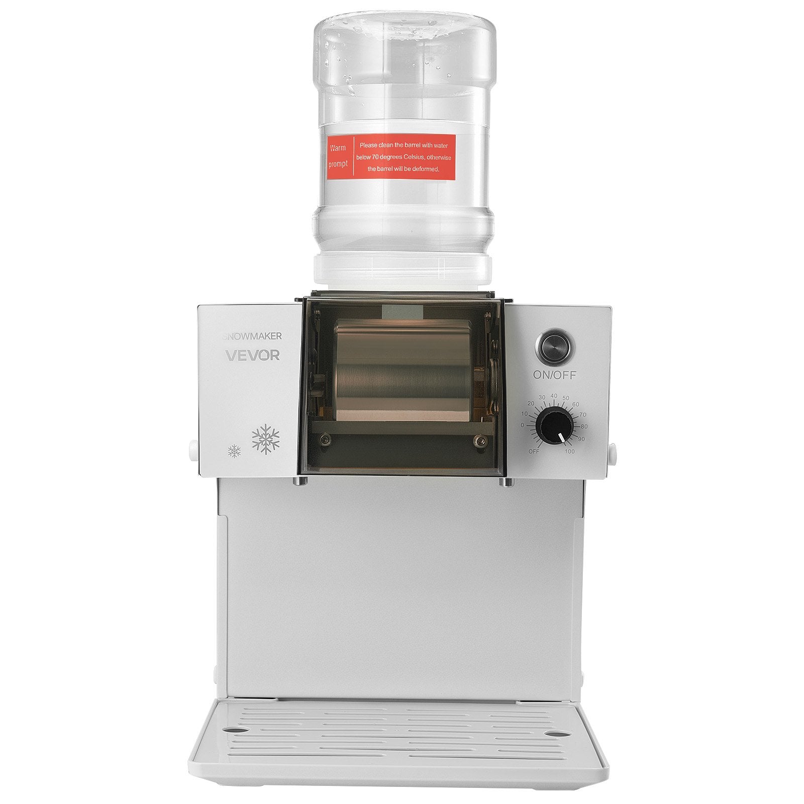 VEVOR Snowflake Ice Machine, 40KG/24H Snowflake Ice Maker, Ice-Shaver Machine with Stainless Steel Blade, Electric Snow Cone Maker with 1.8L Tank, 90S Fast Pre-Cooling, for Home & Small Gatherings