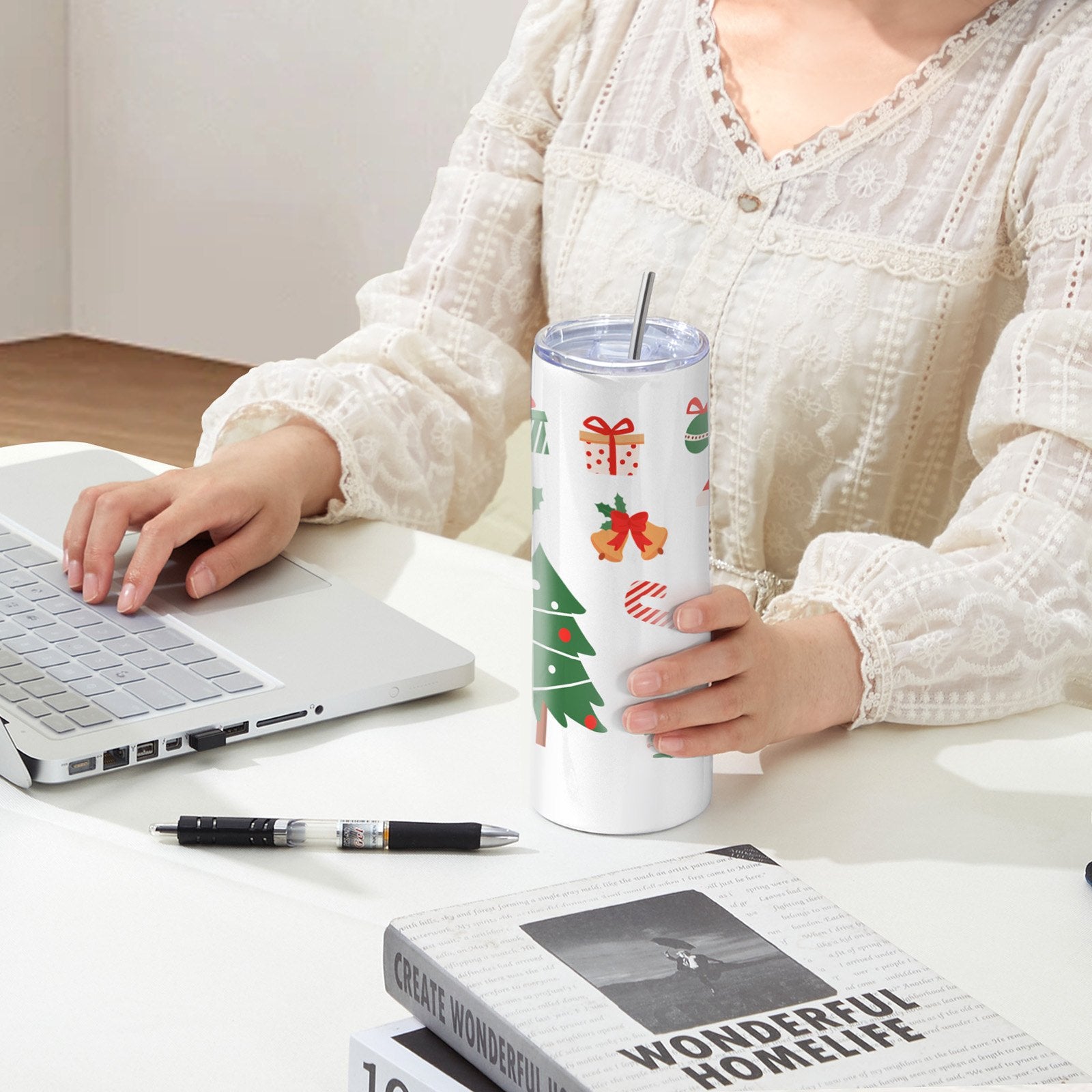 VEVOR 8 Pack Straight Sublimation Tumblers, 30 oz Blank Tumbler Bulk, Stainless Steel Double Wall Tumbler Cups with Straw, Lid, Brush, Base, Shrink Wrap, Gift Box, for Heat Press and Heat Transfer