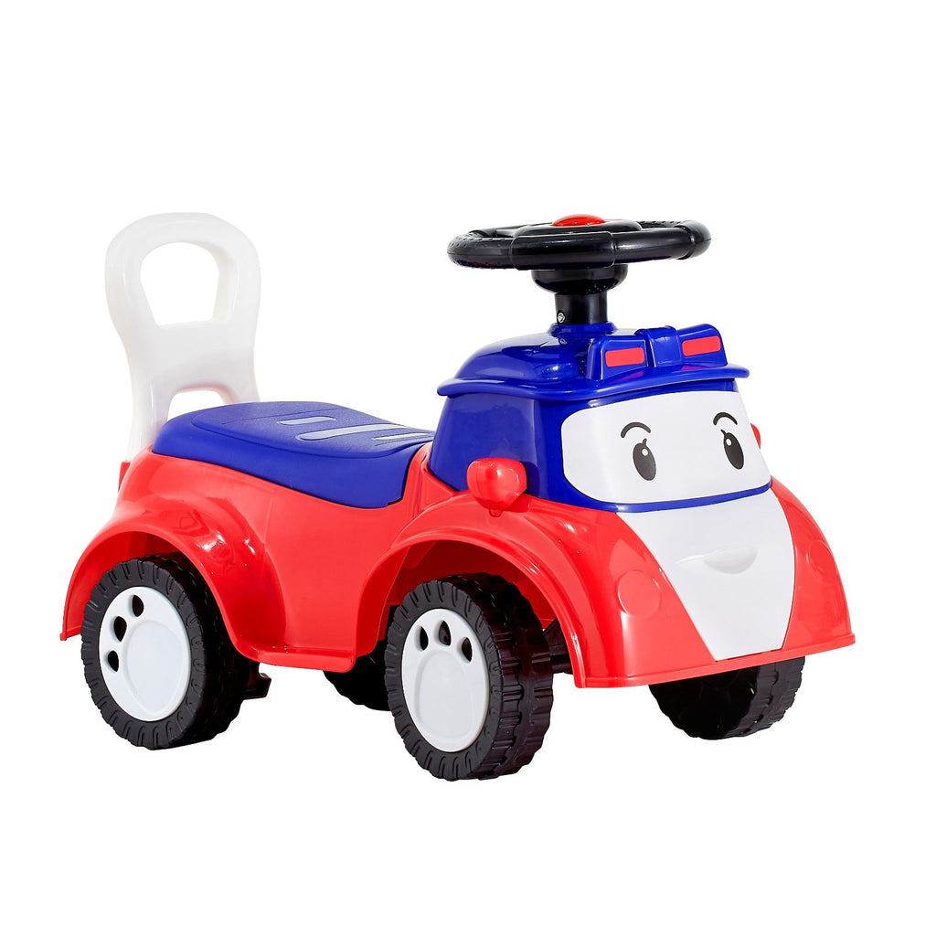 VEVOR Ride On Toddler Push Car, Push Car for Toddler 19 to 36 Months, Kids Ride On Toy with Music & Under-seat Storage, 25 kg Load Capacity, Foot-to-Floor Walker for Toddlers Boys Girls, Red