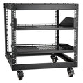 VEVOR 9U Open Frame Server Rack, 584.2 to 1016 mm Adjustable Depth, Free Standing or Wall Mount Network Server Rack with 360° Casters, Heavy Duty 4 Post Holds All Your Networking IT Equipment AV Gear