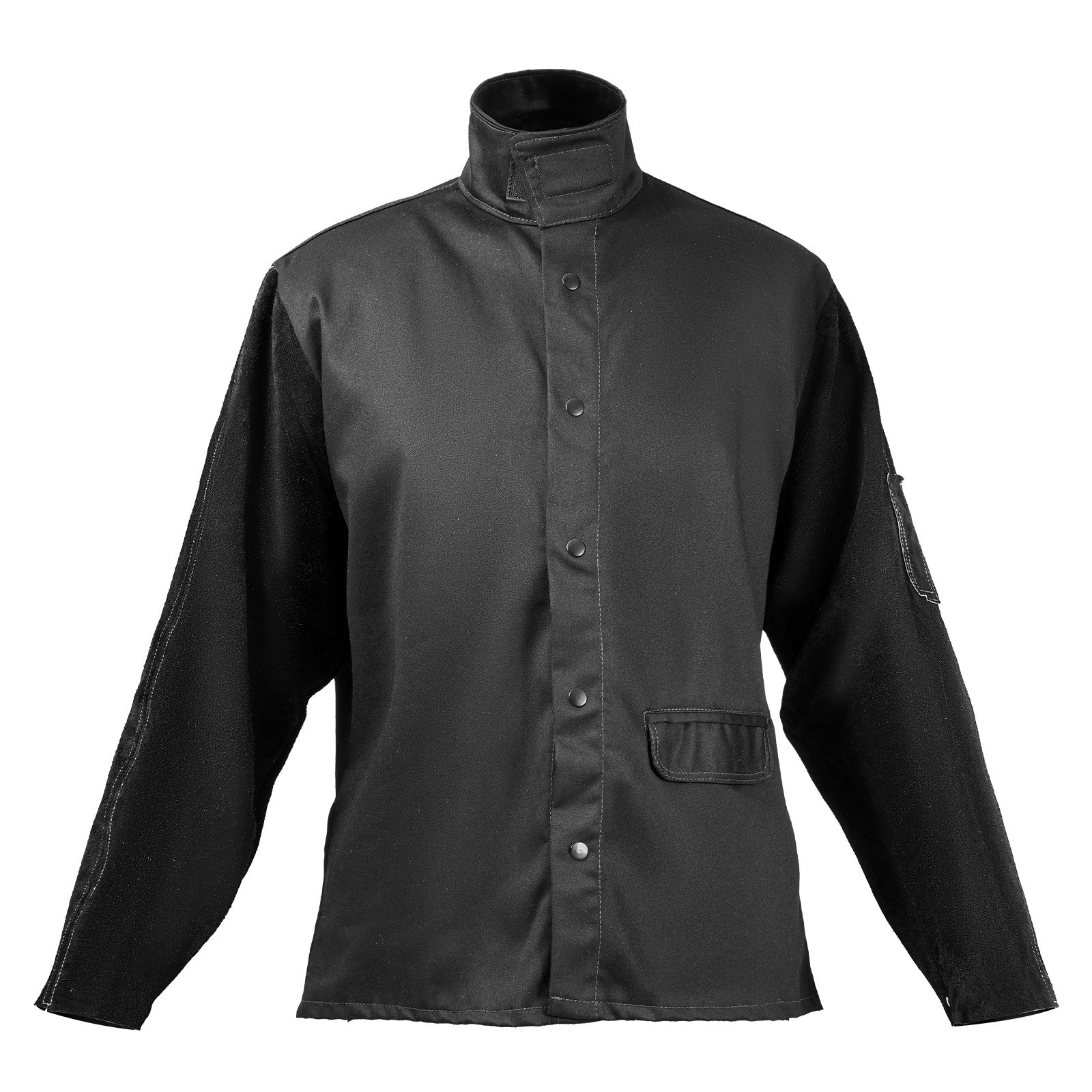 VEVOR FR Welding Jacket L Size Heavy Duty Cowhide Leather & 9oz FR Cotton