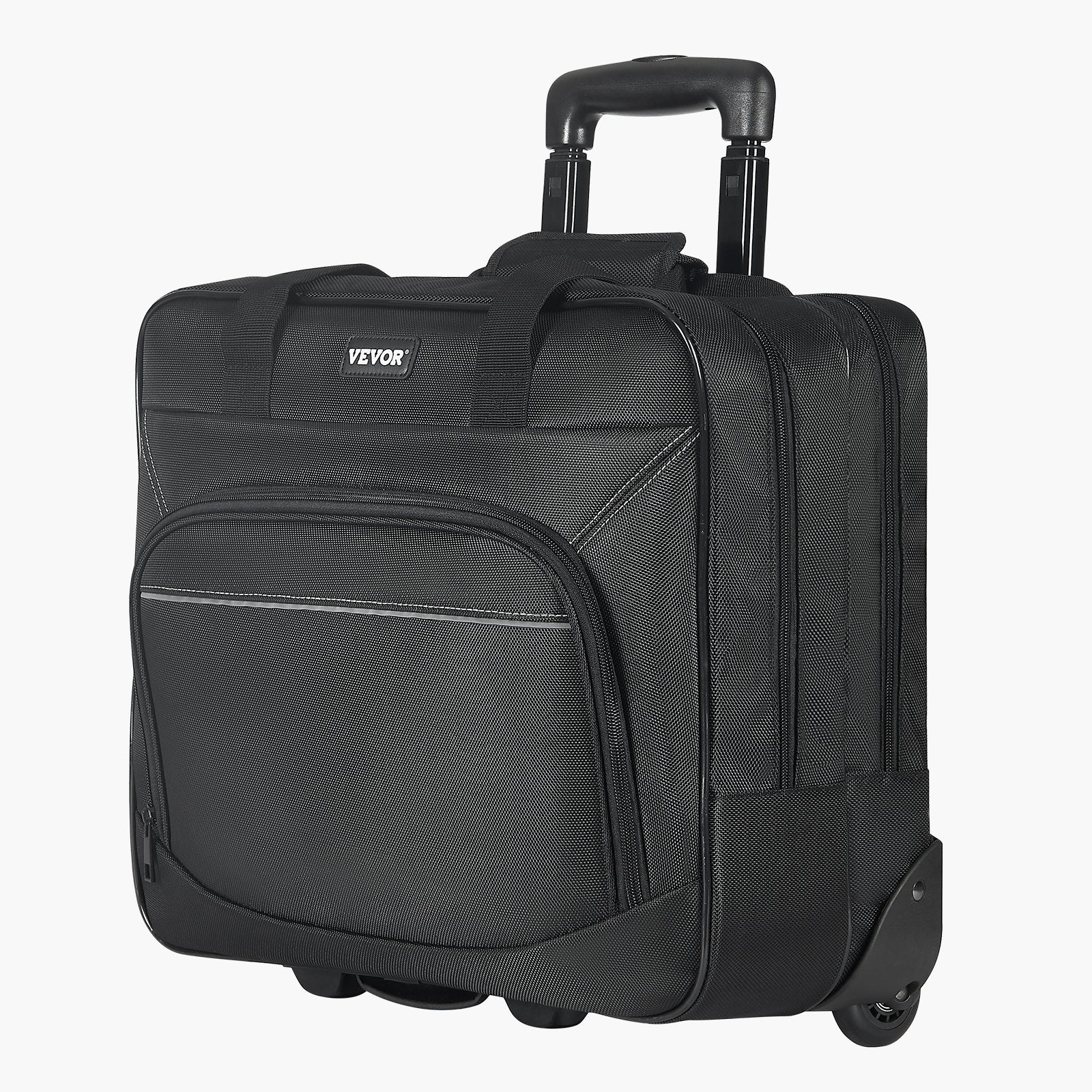 VEVOR Rolling Laptop Bag 39.62 cm Wheeled Computer Bag for Women & Men Black