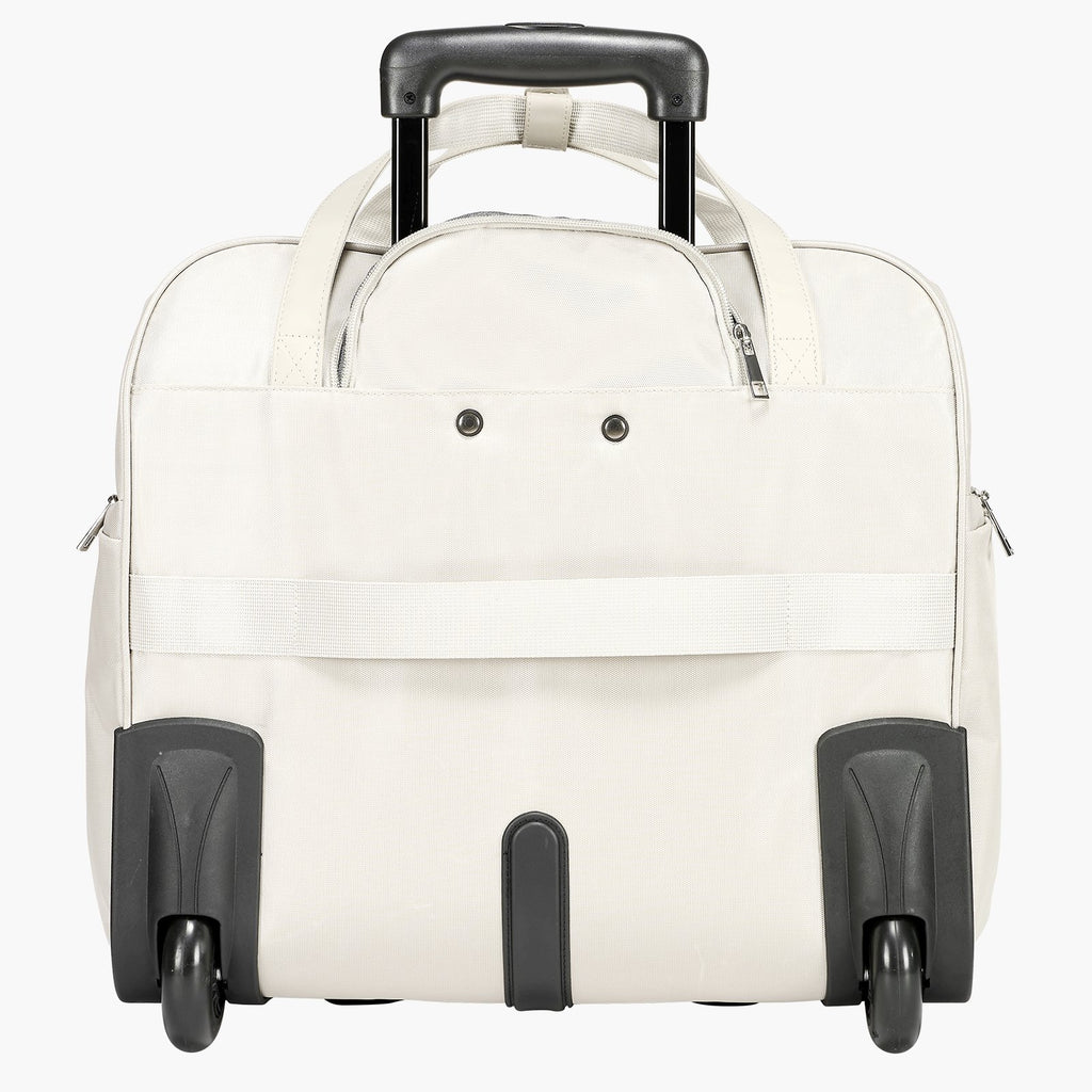 VEVOR Rolling Laptop Bag, Fits Up to 15.6 Inch Laptop, Wheeled Briefcase, Roller Computer Tote Bag with 2 Fixed Wheels & Telescoping Handle, Laptop Case for Work Travel Business Office, Women Men