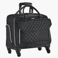VEVOR Rolling Laptop Bag, Fits Up to 17.3 Inch Laptop, Wheeled Briefcase, Roller Computer Tote Bag with 4 Spinner Wheels & TSA Lock, Laptop Case for Work Travel Business, Women & Men (Black Gold)