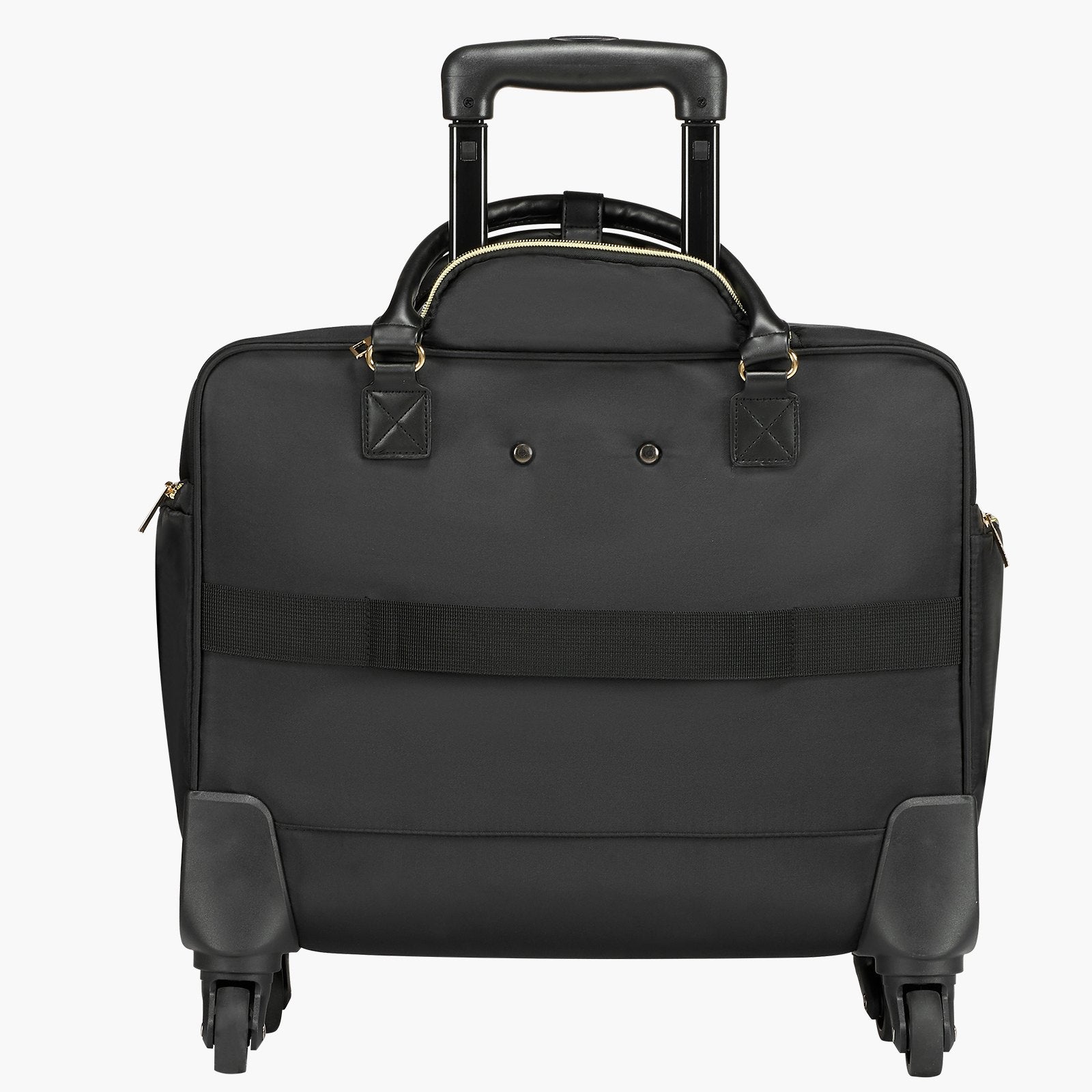VEVOR Rolling Laptop Bag, Fits Up to 17.3 Inch Laptop, Wheeled Briefcase, Roller Computer Tote Bag with 4 Spinner Wheels & TSA Lock, Laptop Case for Work Travel Business, Women & Men (Black Gold)