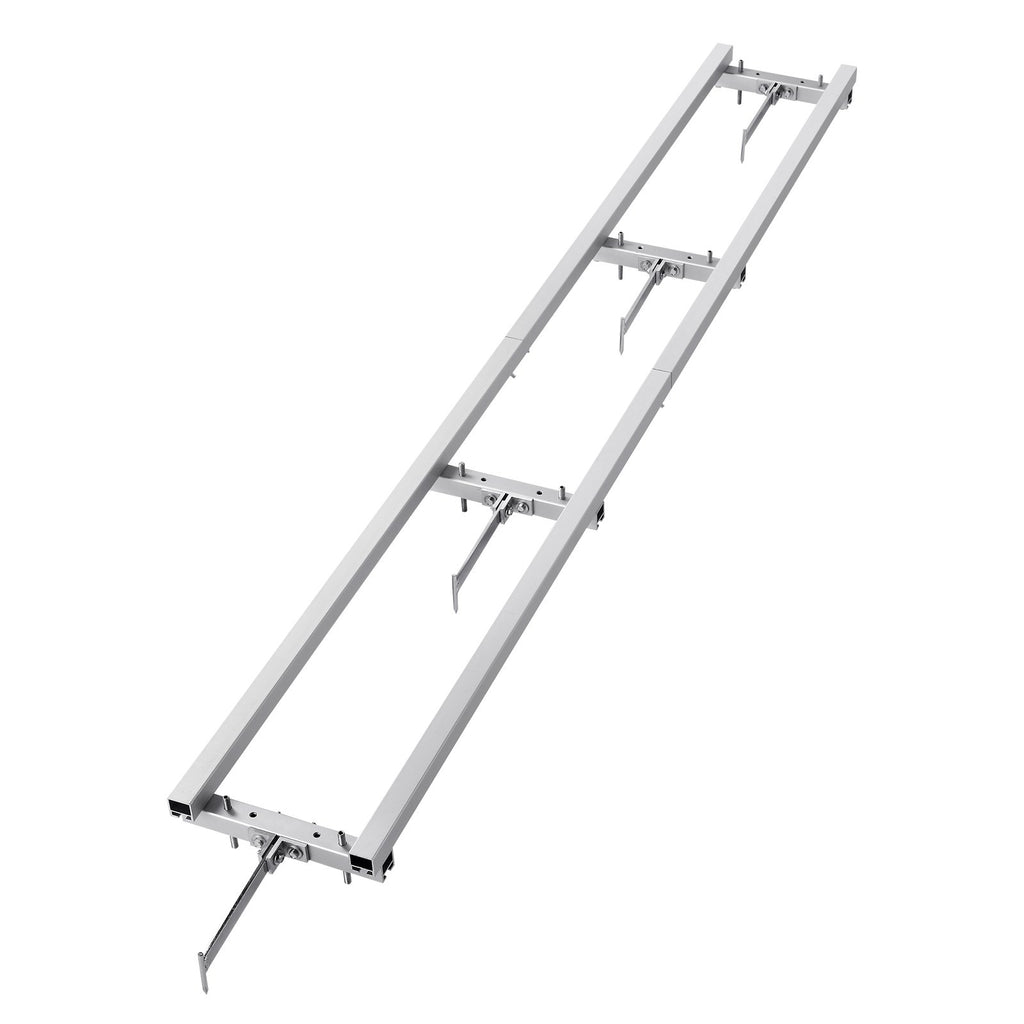 VEVOR Rail Mill Guide System, 9 ft Milling Guide, 4 Crossbar Kits Chainsaw Mill Rail Guide, Aluminum Adjustable Saw Mill Rail System Work with Chainsaw Mills for Builders and Woodworkers