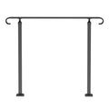 VEVOR Handrails for Outdoor Steps, Fit 1-3 Steps Wrought Iron Handrail, Outdoor Stair Railing, Adjustable Front Porch Hand Rail, Black Transitional Hand railings for Concrete Steps or Wooden Stairs