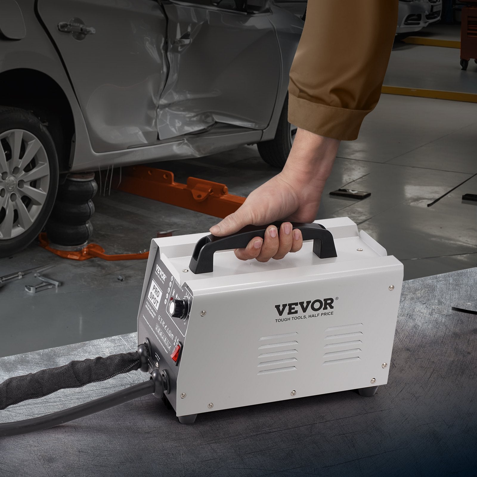 VEVOR Stud Welder Dent Repair Kit, 1.8KW Spot Welder Dent Puller with Auto/Manual Welding & 7 Versatile Modes, Auto Body Spot Welding Dent Puller Machine for Car, Truck Dent Repair