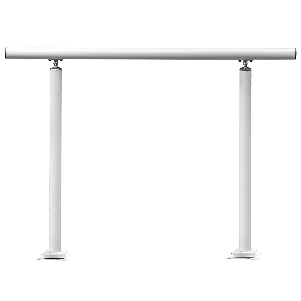VEVOR Handrail Outdoor Stairs, 3ft, 34 Inch Outdoor Handrail, Outdoor Stair Railing Adjustable from 0 to 60 Degrees Handrail for Stairs Outdoor White Aluminum Stair Railing for Garden, Office Area