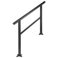 VEVOR Handrail Outdoor Stairs 47.6 X 35.2 Inch Outdoor Handrail Outdoor Stair Railing Adjustable from 0 to 30 Degrees Handrail for Stairs Outdoor Aluminum Black Stair Railing Fit 3-4 Steps
