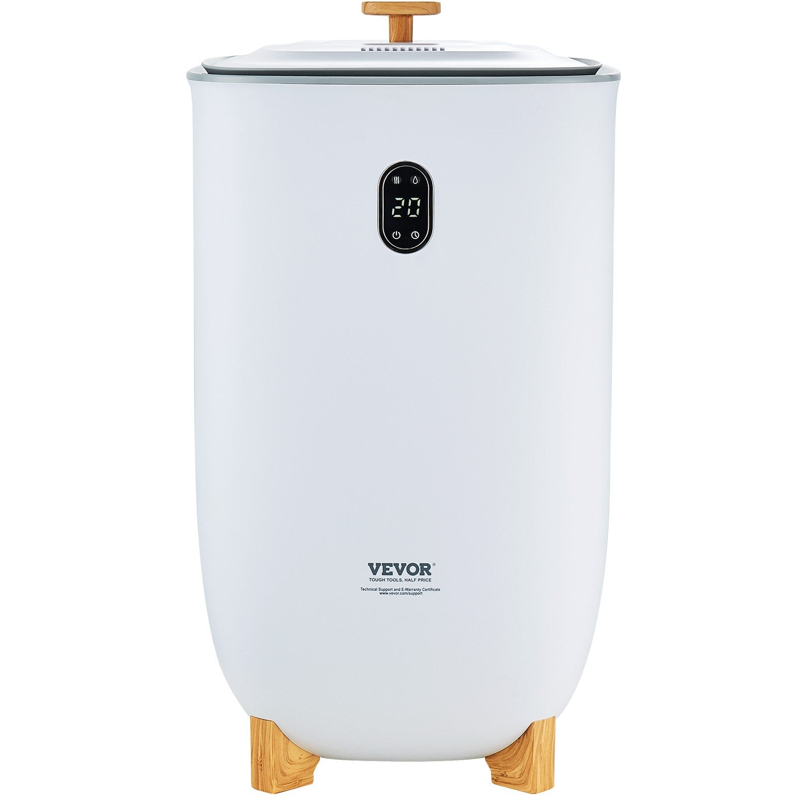 VEVOR 35L Large Towel Warmer Bucket with LED Screen Drying Fuction & Timer White