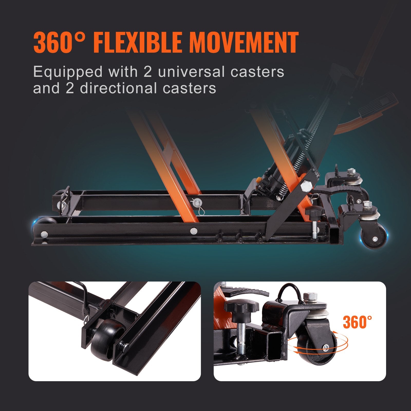 VEVOR Motorcycle Hydraulic Pump Jack 1500 LBS ATV Dirt Bike Stand