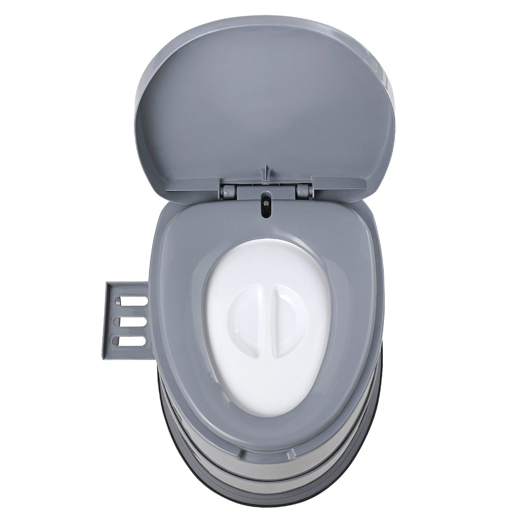VEVOR Portable Toilet for Camping, Porta Potty with 5L Detachable Inner Bucket & Removable Paper Holder, Commode with Dual Lids, Travel Toilet for Adults Kids Outdoor Camping Car Long Road Trips