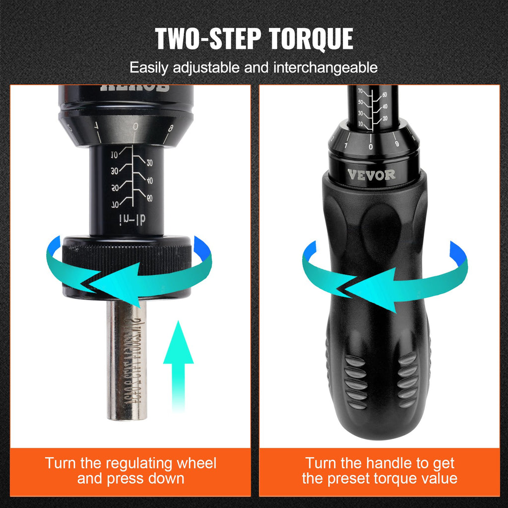 VEVOR Adjustable Torque Screwdriver 1/4