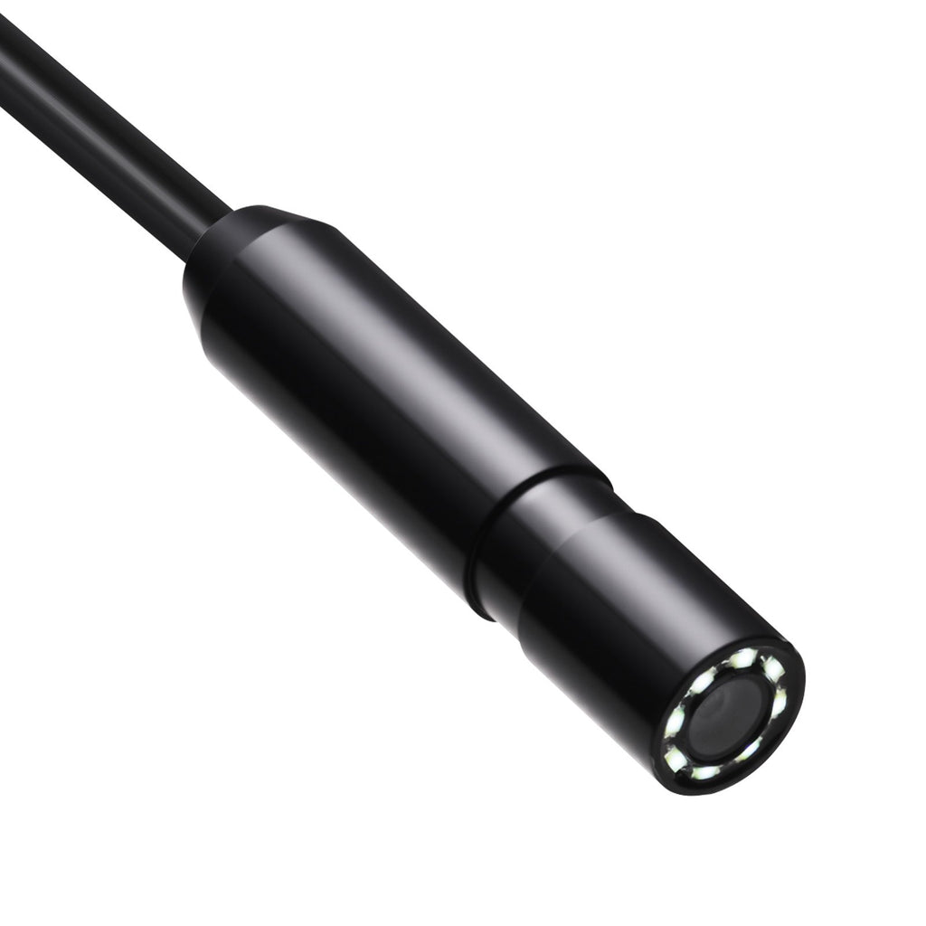 VEVOR Endoscope Camera with Light, 1920P HD Borescope for Android & IOS, 8 LED Lights Inspection Camera with 5m Semi-Rigid Cable, 2X Zoom, IP67 Waterproof Snake Scope Camera for Auto, Plumbing