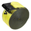 VEVOR Winch Straps, 10.2 cm x 9.1 m, 2.7T Load Capacity, 8.2T Break Strength, Truck Straps with Flat Hook, Flatbed Tie Downs Cargo Control for Trailers, Farms, Rescues, Tree Saver, Yellow (10 Pack)