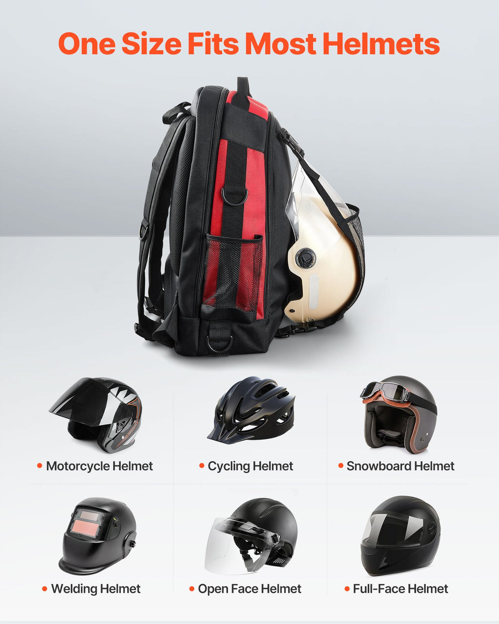 VEVOR 25.2L Welding Backpack 1680D Polyester Welder Backpack for Tool and Helmet