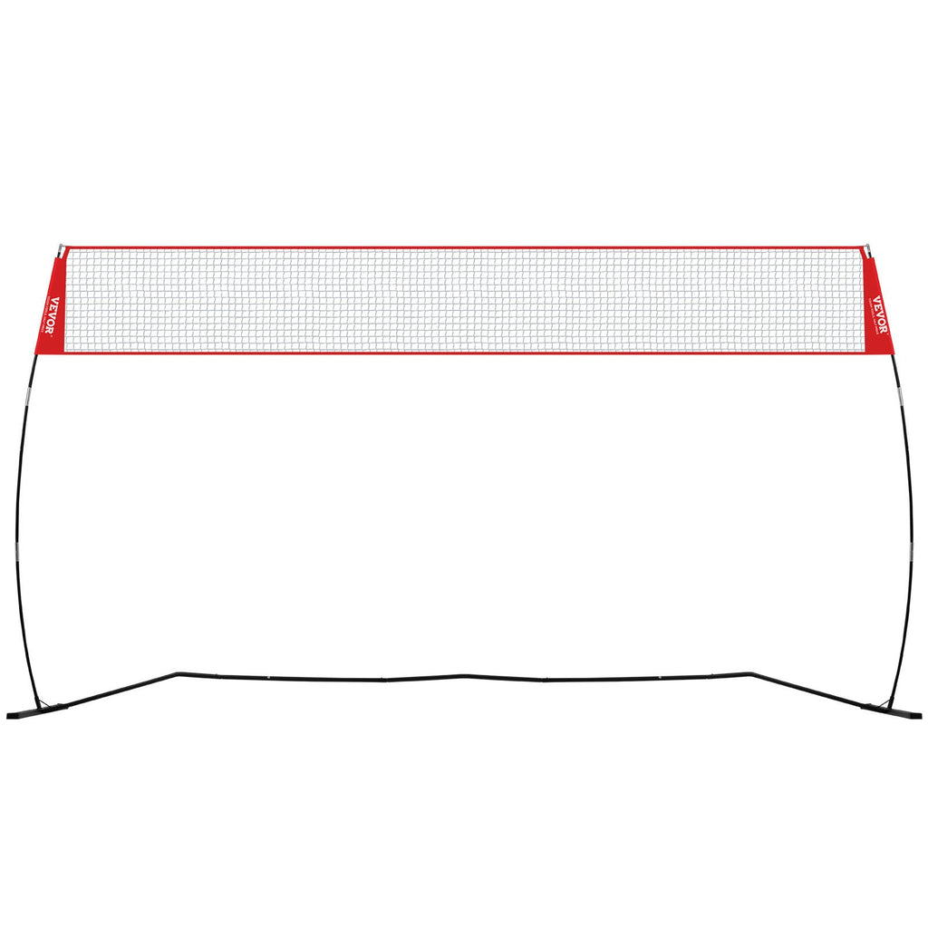 VEVOR Freestanding Volleyball Training Net for Indoor or Outdoor Use, Adjustable Height Portable Net System with Carrying Bag, Professional Volleyball Practice Trainer for Hitting or Serving Drills