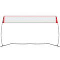 VEVOR Freestanding Volleyball Training Net for Indoor or Outdoor Use, Adjustable Height Portable Net System with Carrying Bag, Professional Volleyball Practice Trainer for Hitting or Serving Drills