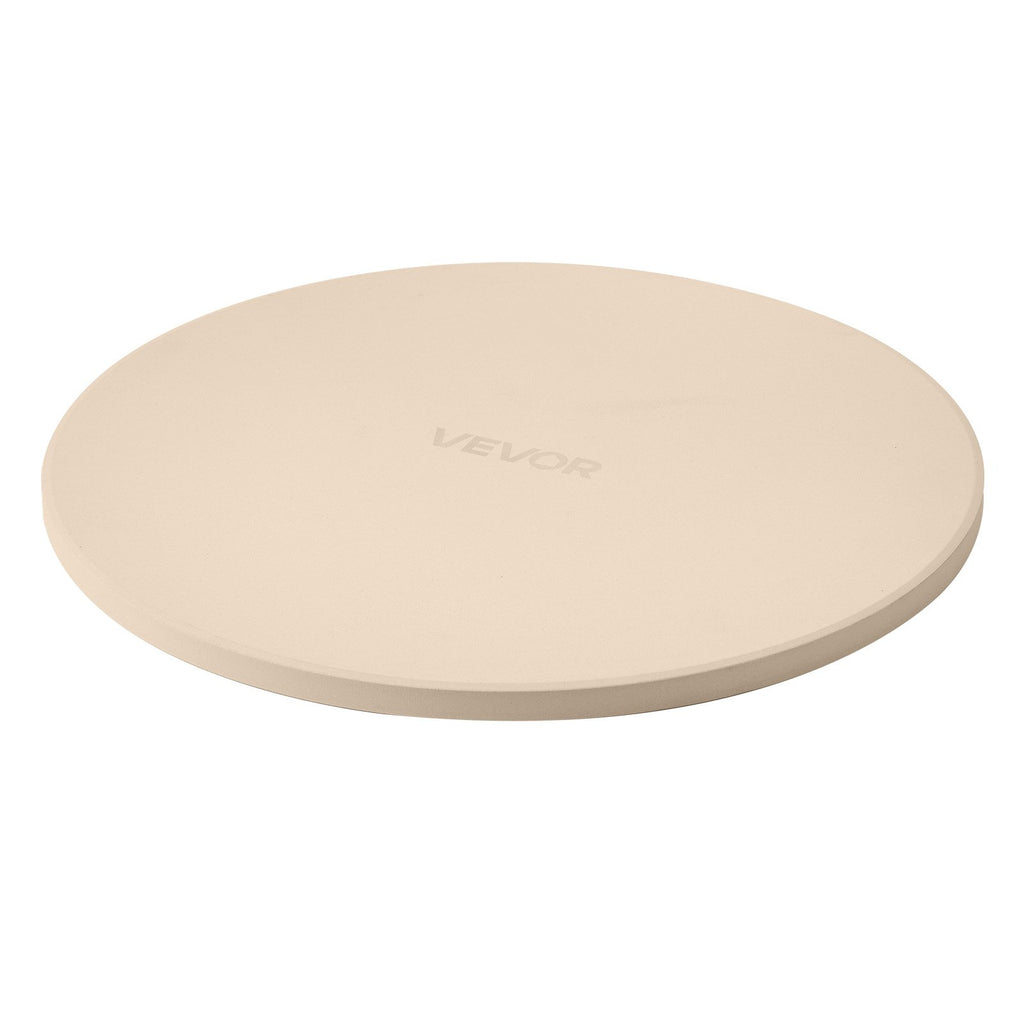 VEVOR Pizza Stone, 406 mm Round Cordierite Pizza Stone, Extra Large Baking-Stone with a Durable Stand, 17 mm Thickness Heat-Resistant Cooking Cordierite, for Kitchen Oven, Baking Pizzas, BBQ Grilling