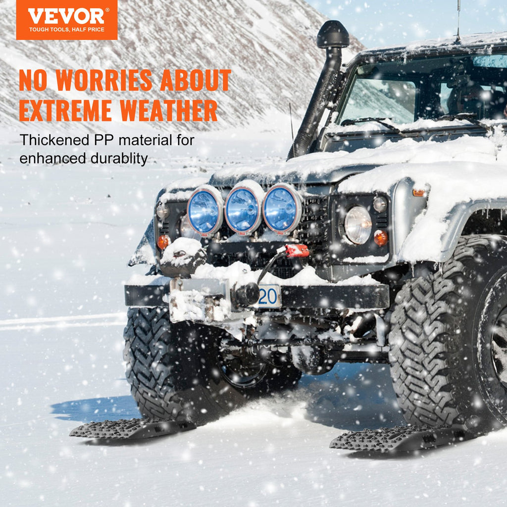 VEVOR 2PCS Traction Boards with PP for Mud Snow Sand Storage Bag Short Black