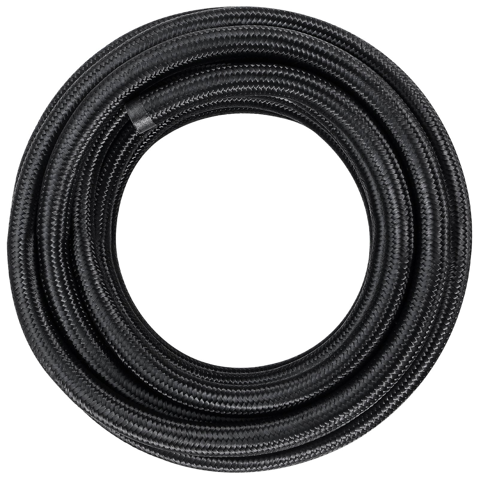 VEVOR 8AN Fuel Line Kit, 6.1 m Fuel Hose Kit, 1.0 cm Nylon Stainless Steel Braided Fuel Line Oil/Gas/Diesel Hose End Fitting Kit, with 12 PCS Swivel Fitting Adapter Kit, Black