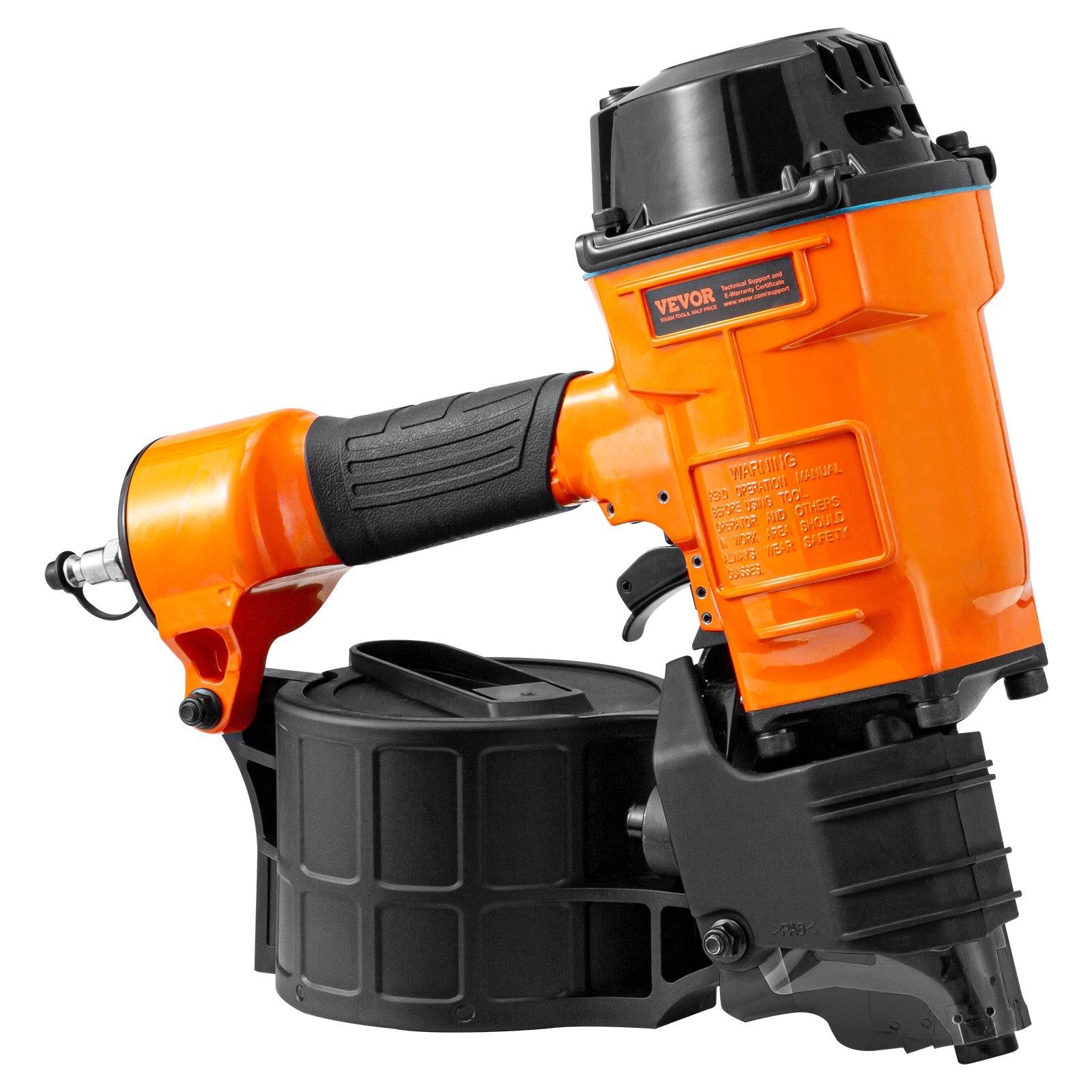 VEVOR MCN70 Coil Siding Nailer 45mm to 70mm 15 Degree Pneumatic Nail Gun