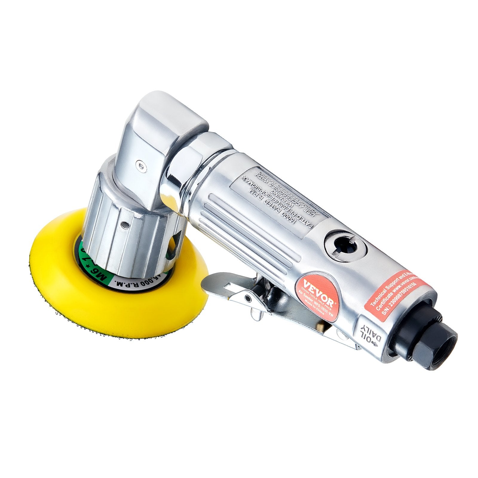 VEVOR 58PCS Air Sander Kit 1/2/3in Random Orbital Air Sander Polisher 15000r/min