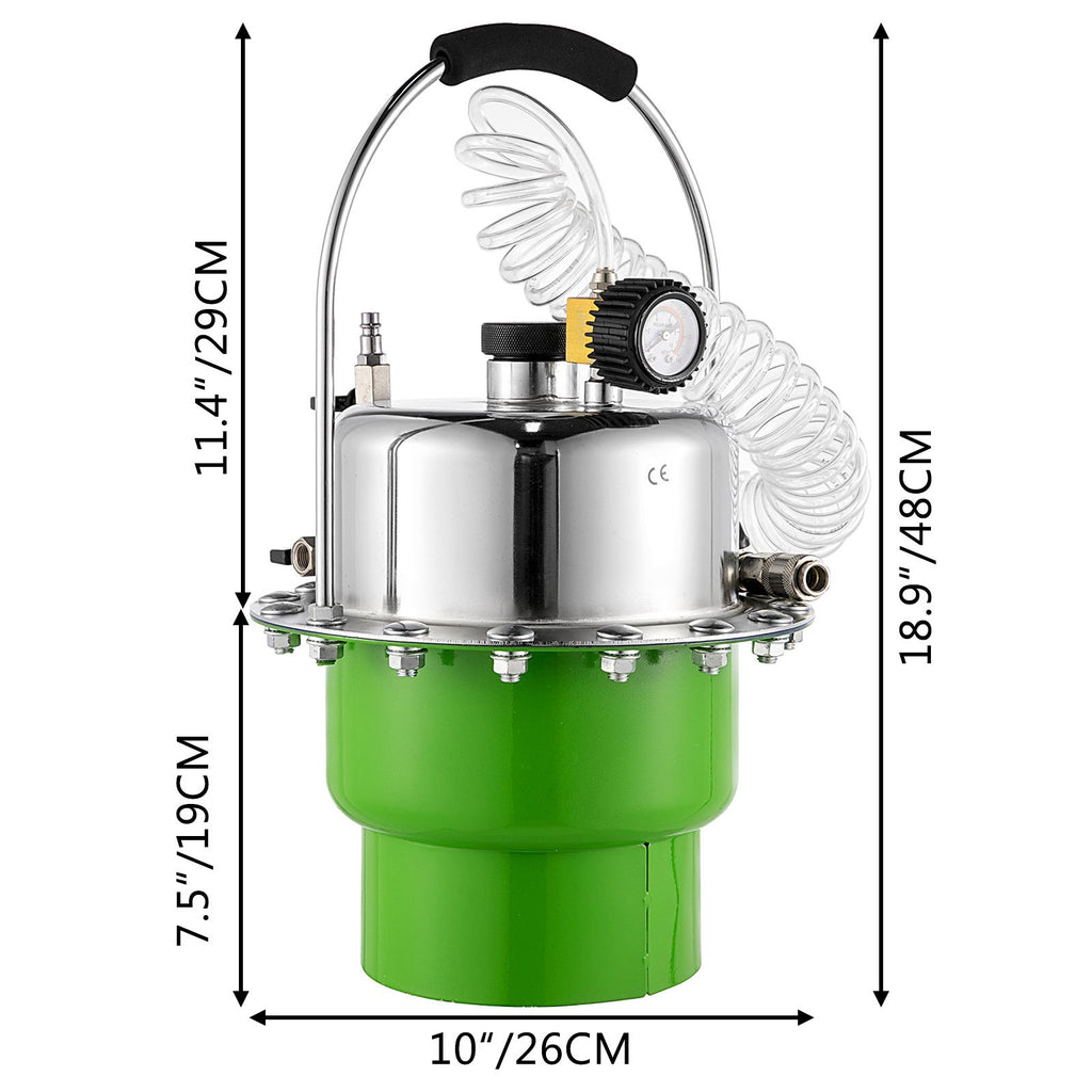 VEVOR Pneumatic Air Pressure Bleeder, Brake Pressure Bleeding Tool Portable Brake and Clutch Bleeder Valve System Kit Garage Workshop Mechanics Brake Oil and Fluid Extractor Bleeder Tool